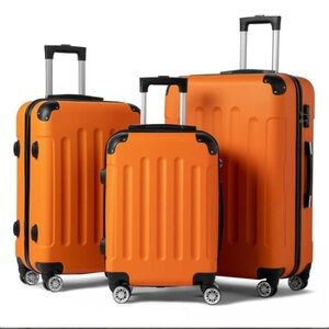 Vibrant Orange Luggage Trio